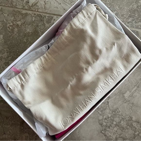 NEW Jonathan Simkhai Cassie Crystal Strappy Sandals Pink Size 41 New in Box - Picture 11 of 14